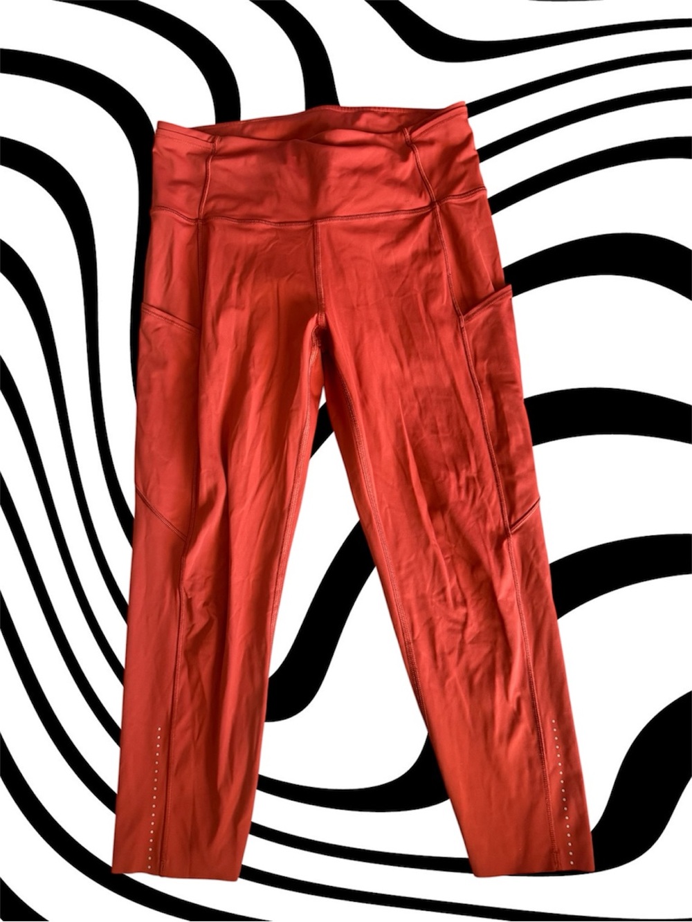 Orange Rust Lululemon Capri Leggings